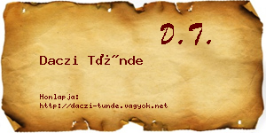 Daczi Tünde névjegykártya