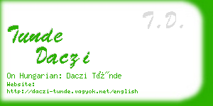 tunde daczi business card